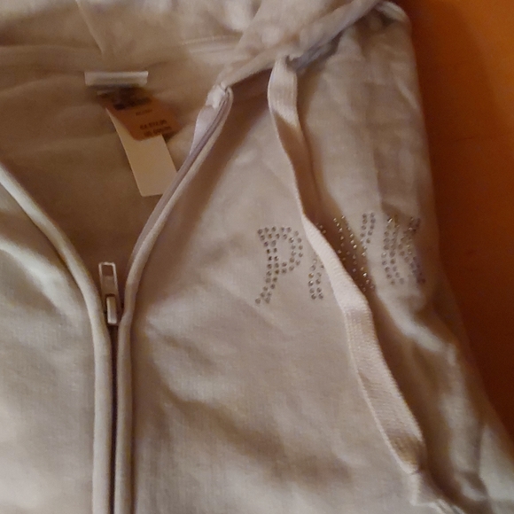BNWT PINK ZIP UP HOODIE SIZE XL..BLINK LOGO IN FRONT N BCK - Picture 3 of 5